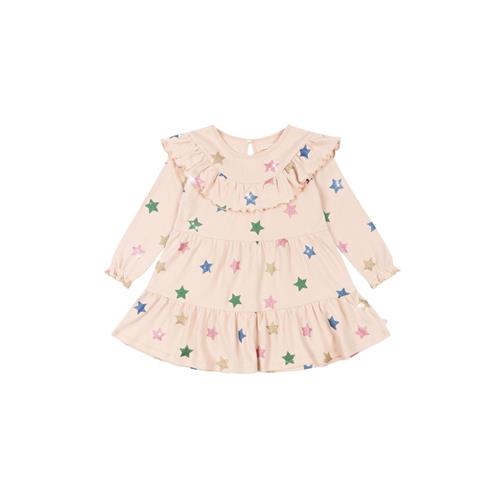 Se Konges Sløjd Malli Glitter Dress Gots - Star Glitter | Lyserød | 7-8 years ved Babyshop