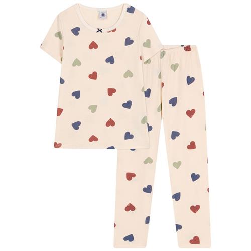 Se Petit Bateau Hjertemønstret Pyjamas Cremefarvet |  | 12 years ved Babyshop