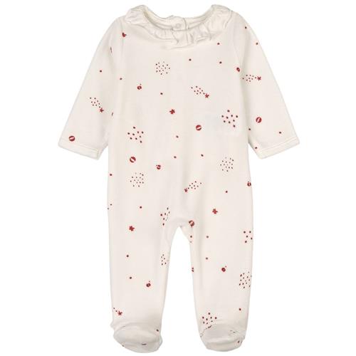 Se Absorba Mønstret Sparkedragt Cremefarvet |  | 9 months ved Babyshop