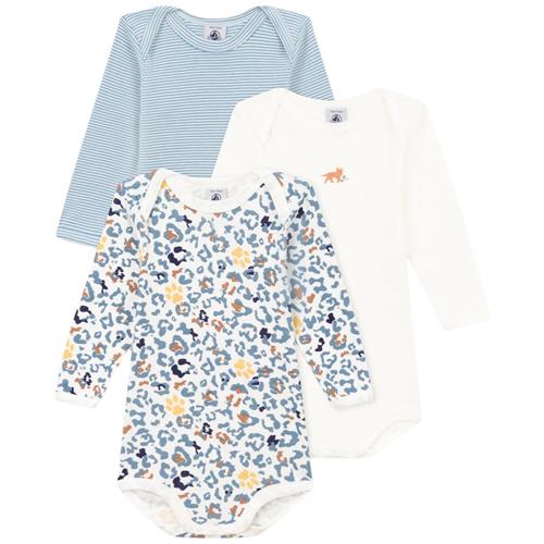 Se Petit Bateau 3-pak Babybodyer Blå | Blå | 3 months ved Babyshop