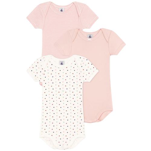 Petit Bateau 3-pak Babybodyer Lyserøde | Lyserød | 3 months