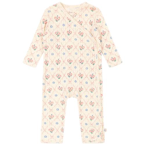 Konges Sløjd Minnie Newborn Onesie Gots - Fleur Decor | Hvid | 6 months