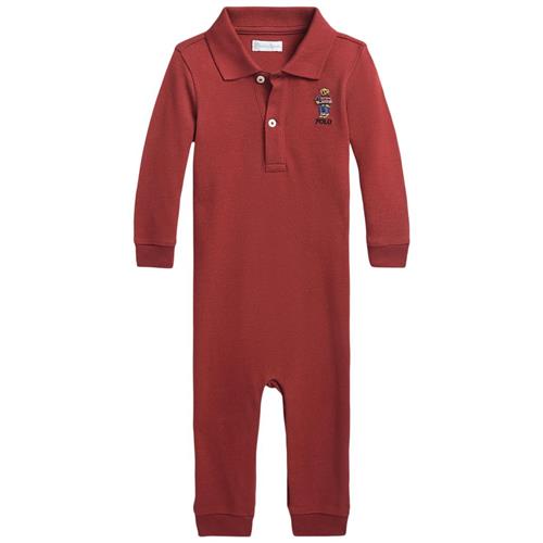 Ralph Lauren Logo Piké-onepiece Rød | Rød | 9 months