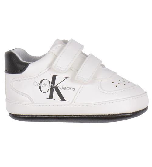 Se Calvin Klein Sko - Low Cut Velcro - Hvid/Sort ved KidsWorld