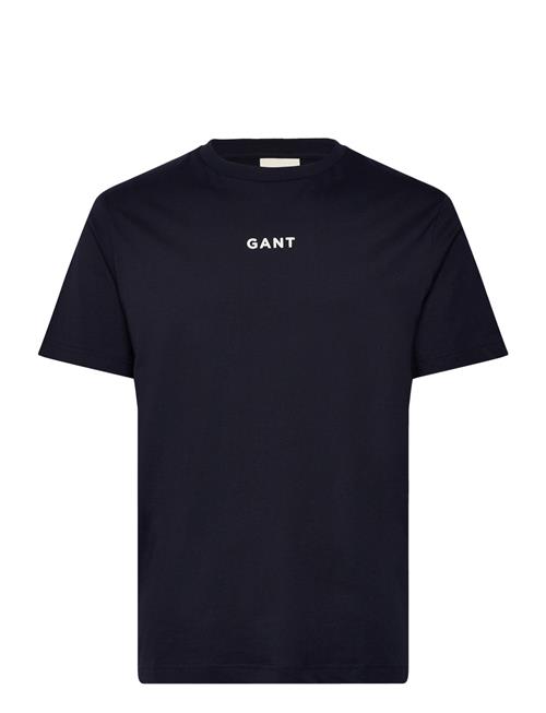 Se GANT Contrast Small Logo Tshirt GANT Navy ved Booztlet