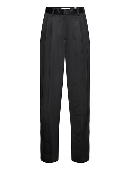 Se House Of Dagmar Shiny Wide Suit Pant House Of Dagmar Black ved Booztlet