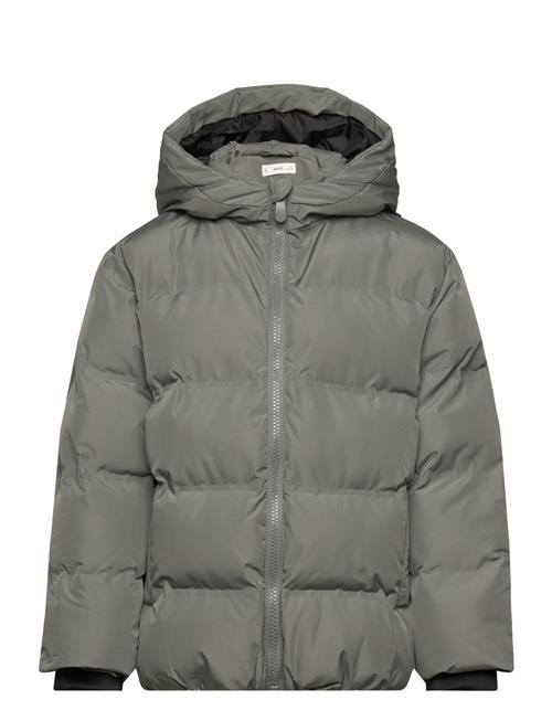 Hood Quilted Coat Mango Khaki