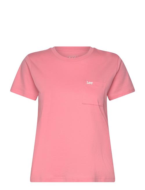 Se Lee Jeans Ss Pocket Tee Lee Jeans Pink ved Booztlet