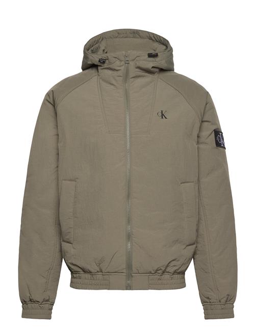 Calvin Klein Jeans Hooded Padded Harrington Calvin Klein Jeans Khaki