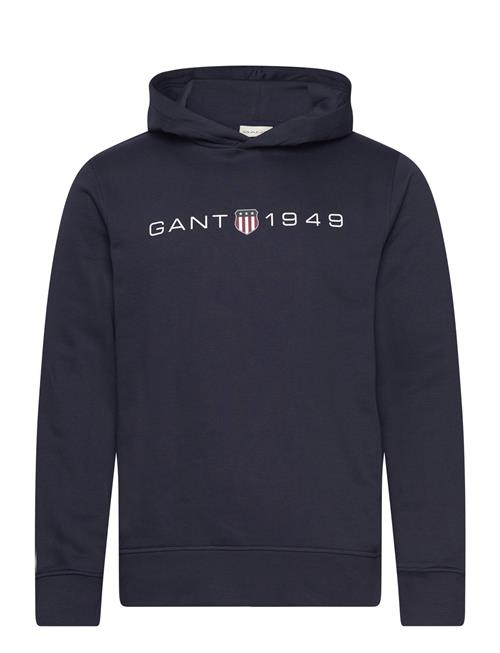 Se GANT Printed Graphic Hoodie GANT Blue ved Booztlet