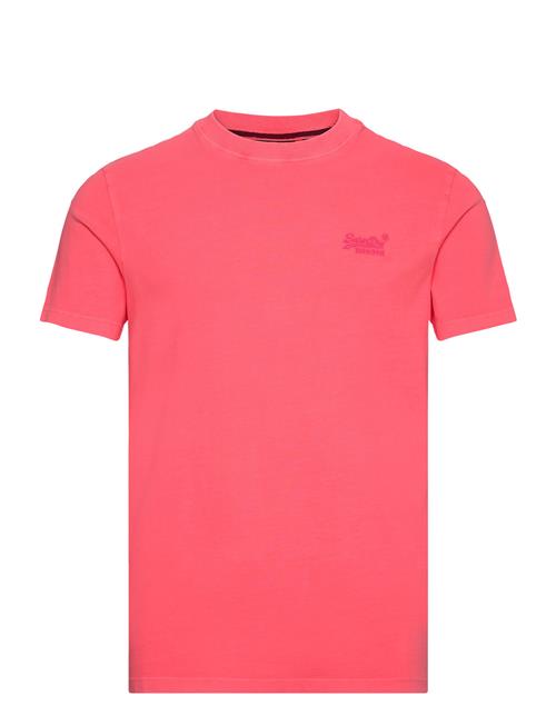 Se Superdry Essential Logo Emb Neon Tee Superdry Coral ved Booztlet