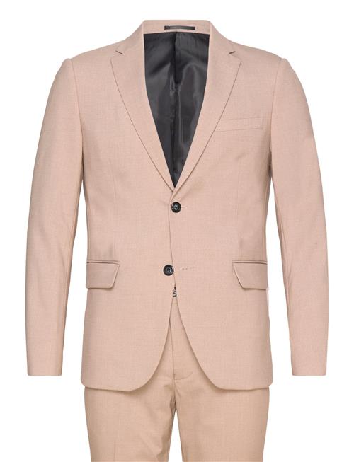 Se Lindbergh Plain Mens Suit - Normal Lenght Lindbergh Beige ved Booztlet