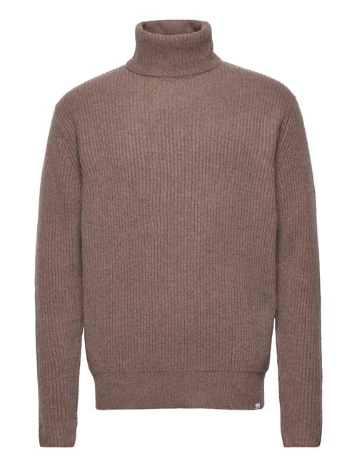 Les Deux Eddie Wool Rib Rollneck Knit Les Deux Beige