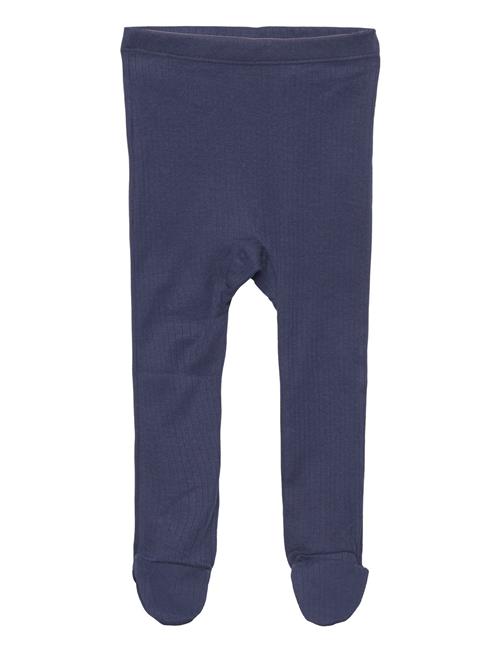 Baby Rib Tights W. Feet Copenhagen Colors Blue