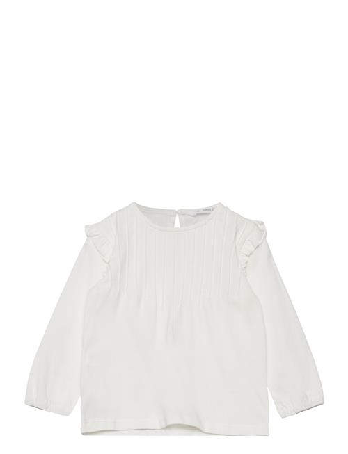 Long -Sleeved T-Shirt With Ruffles Mango White