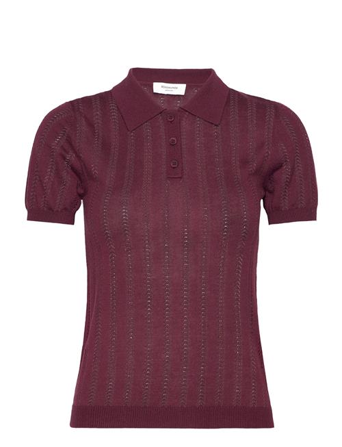 Se Rosemunde Knit Polo Rosemunde Burgundy ved Booztlet