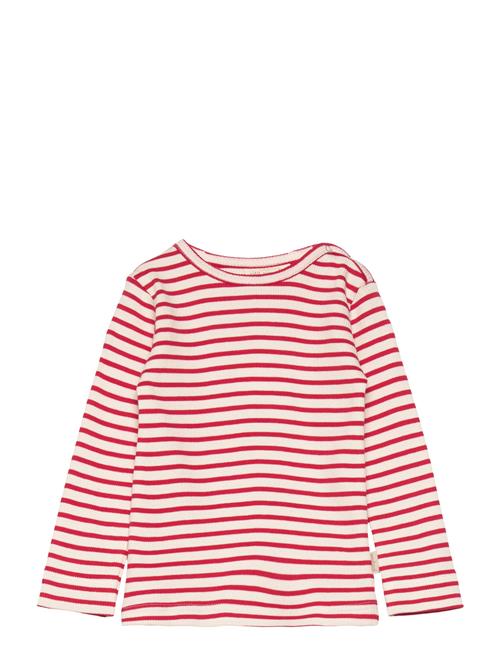 Se Petit Piao T-Shirt L/S Modal Striped Petit Piao Red ved Booztlet