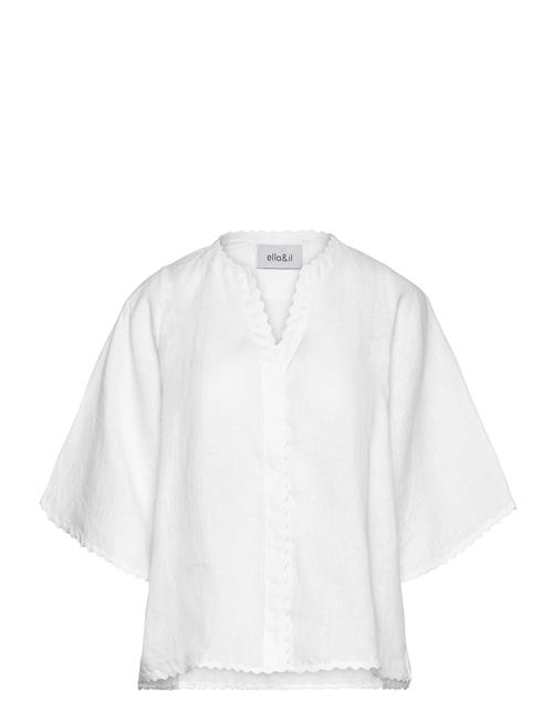 ella&il Celia Wavy Linen Shirt Ella&il White