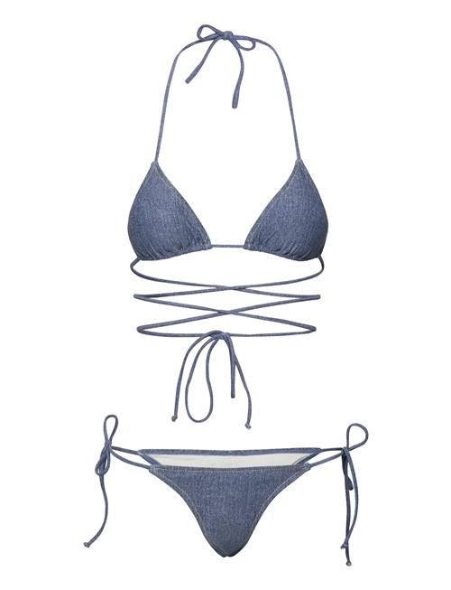 ROTATE Birger Christensen Soft Wrap Bikini - Rotate X Reina Olga ROTATE Birger Christensen Blue