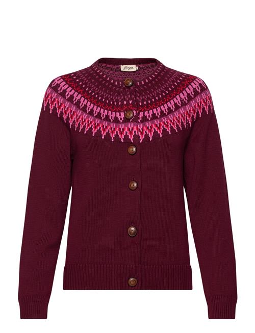 Se Jumperfabriken Joelle Cotton Cardigan Jumperfabriken Burgundy ved Booztlet