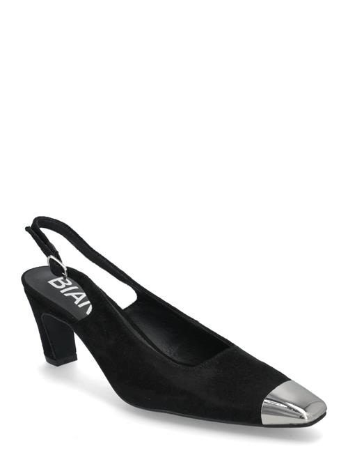 Biaclara Slingback Faux Suede Bianco Black