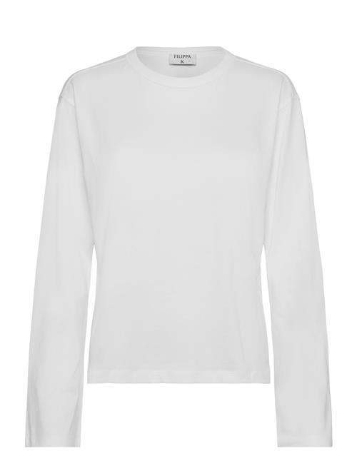 Se Filippa K Cotton Longsleeve Top Filippa K White ved Booztlet