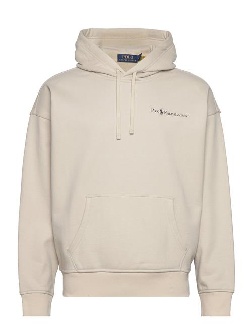 Se Polo Ralph Lauren Relaxed Fit Logo Fleece Hoodie Polo Ralph Lauren Cream ved Booztlet