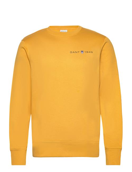 Se GANT Printed Graphic C-Neck Sweat GANT Yellow ved Booztlet