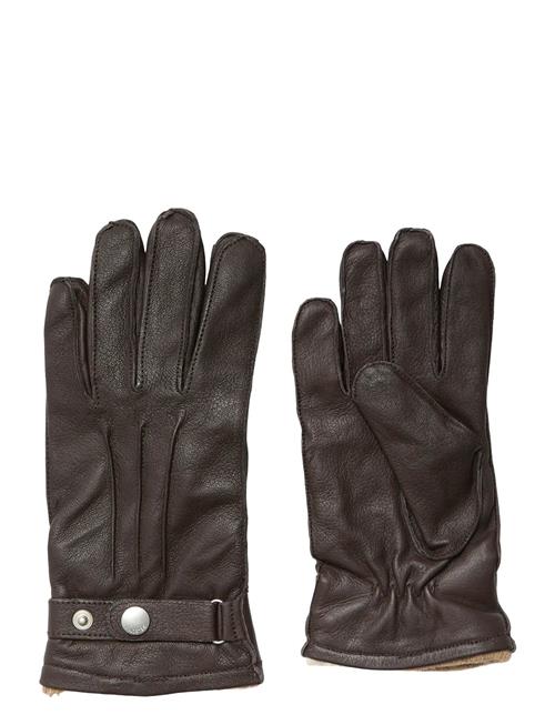 Slhpoul Leather Gloves Selected Brown