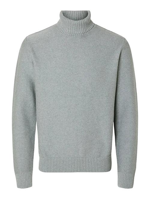 Slhaxel Ls Knit Roll Neck Noos Selected Grey