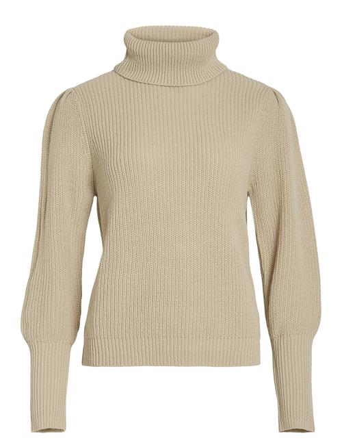 Vila Vilou New Rollneck L/S Knit Top - Noos Vila Beige