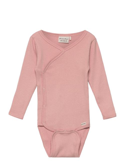 Wrap Body Ls Rib Minymo Pink