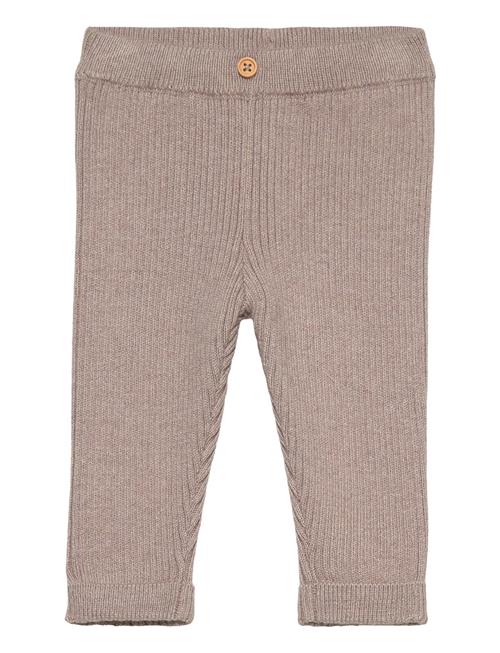 Mango Cotton Ribbed Leggings Mango Beige