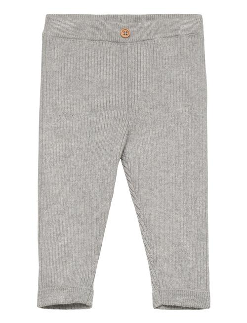 Cotton Ribbed Leggings Mango Grey