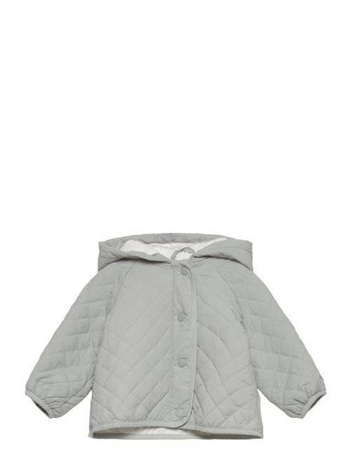 Mango Hooded Coat Mango Grey