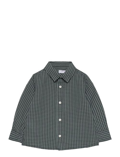 Gingham Check Shirt Mango Green