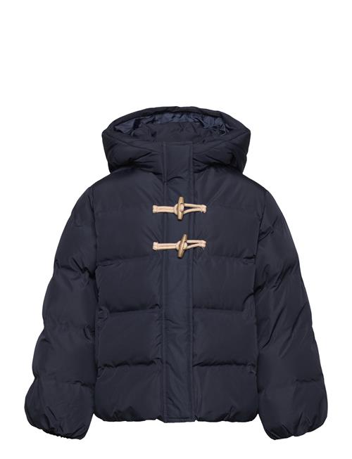 Se Mango Hood Quilted Coat Mango Navy ved Booztlet