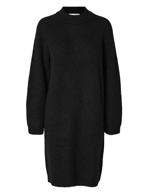 Selected Femme Slflulu Ls High Neck Knit Dress Selected Femme Black