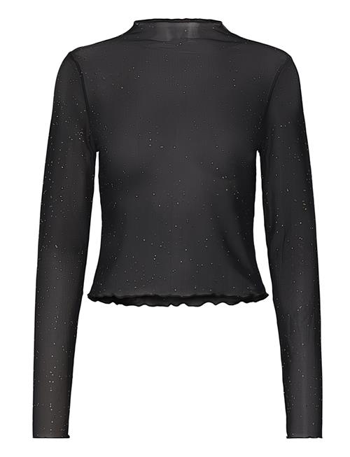 NOISY MAY Nmstar Foil L/S High Neck Mesh Jrs Fwd NOISY MAY Black