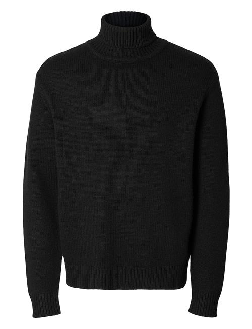 Se Selected Homme Slhcody Ls Knit Relaxed Roll Neck Selected Homme Black ved Booztlet