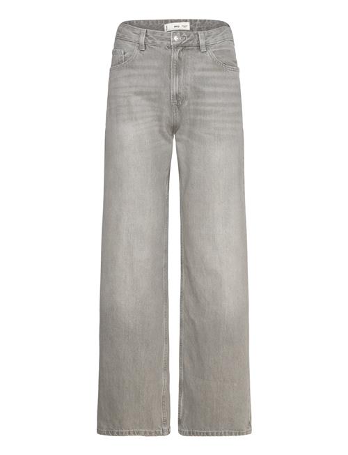 Se Mango Miami Medium-Rise Straight-Fit Jeans Mango Grey ved Booztlet