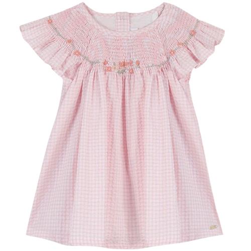 Se Tartine et Chocolat Gingham Kjole Lyserød | Lyserød | 3 months ved Babyshop