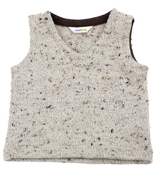 Se Joha Vest - Strik - Uld - Beige ved KidsWorld