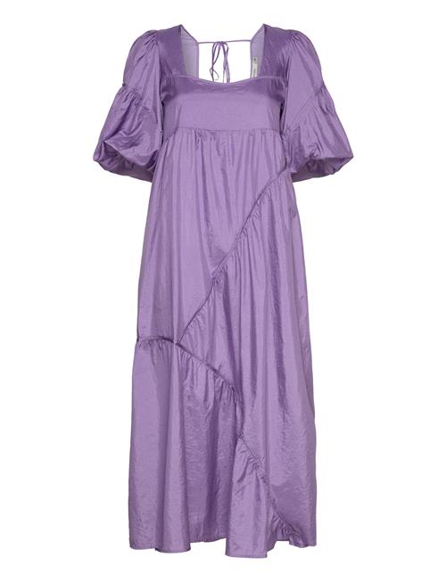 Gestuz Heslagz Ss Long Dress Gestuz Purple