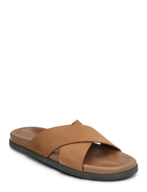 Les Deux Kamal Suede Sandal Les Deux Brown