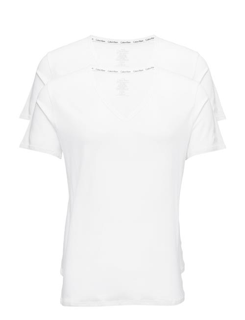 2P S/S V Neck Calvin Klein White