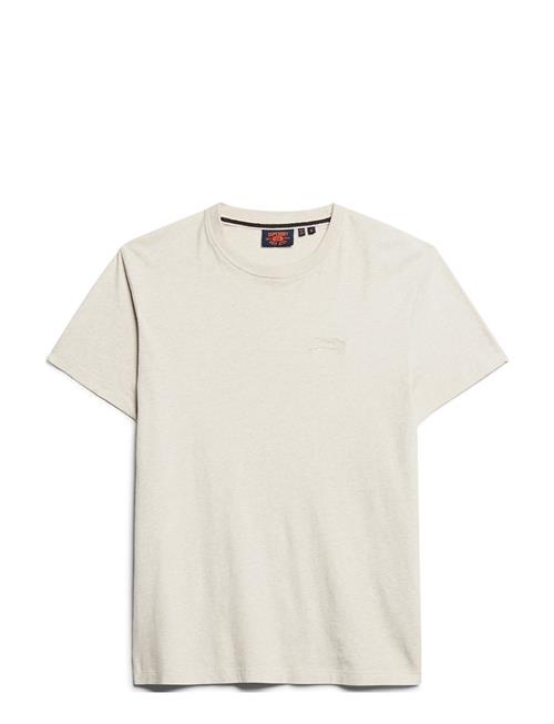 Se Superdry Essential Logo Emb Tee Superdry Cream ved Booztlet