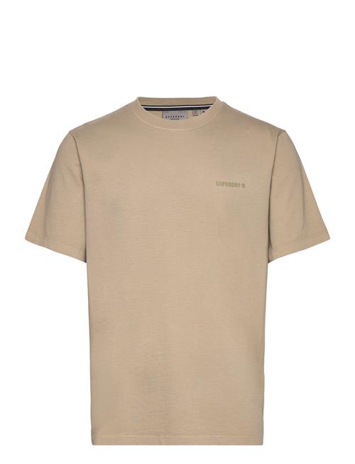 Se Superdry Overdyed Logo Loose Tee Superdry Beige ved Booztlet