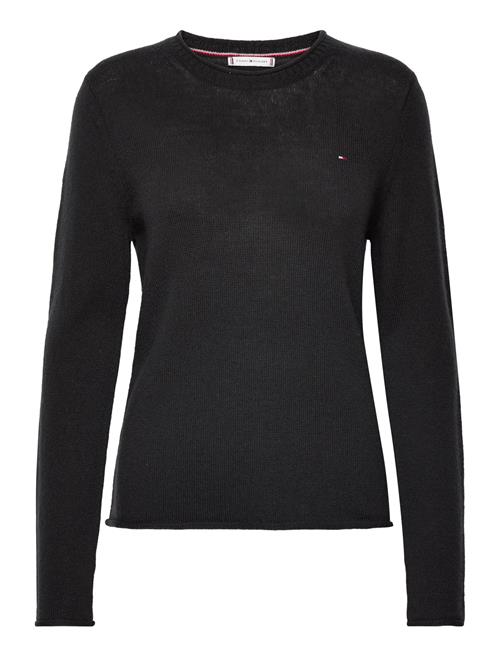 Se Tommy Hilfiger Soft Wool C-Nk Sweater Tommy Hilfiger Black ved Booztlet