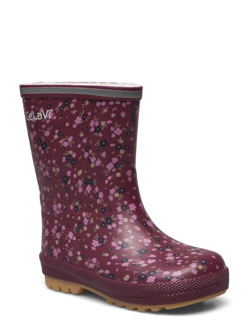 Se CeLaVi Thermal Wellies Aop W. Lining CeLaVi Purple ved Booztlet